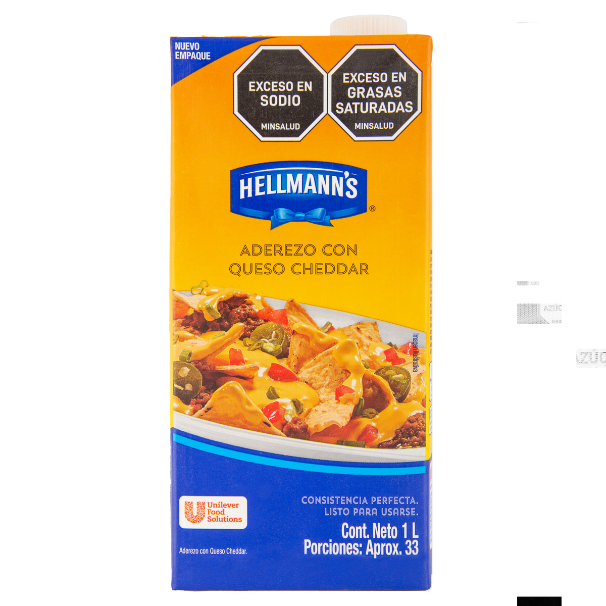 Hellmanns Aderezo Queso Cheddar Tapa x 1 kg