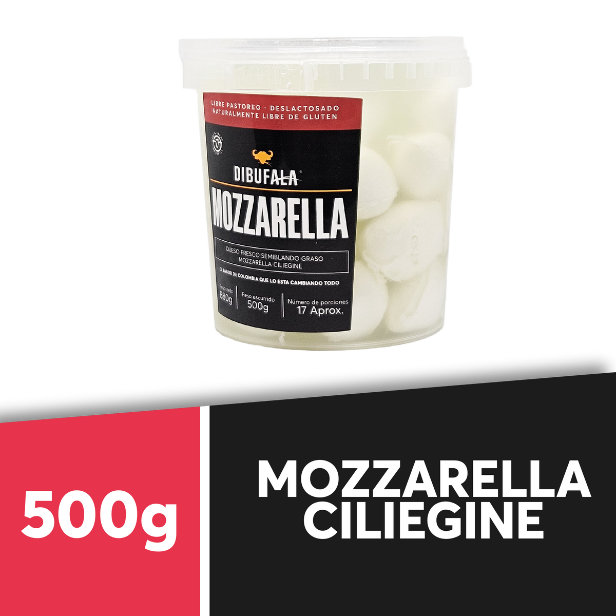Dibufala Queso Ciliegine 500 g x 29 un