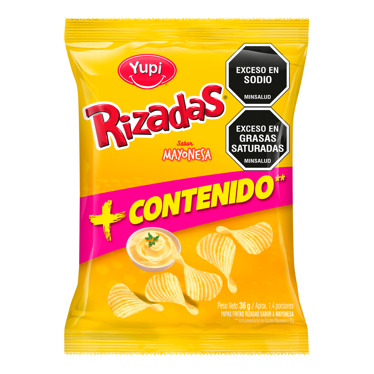 Rizadas Mayonesa Extracontenido 8 Und x 36g