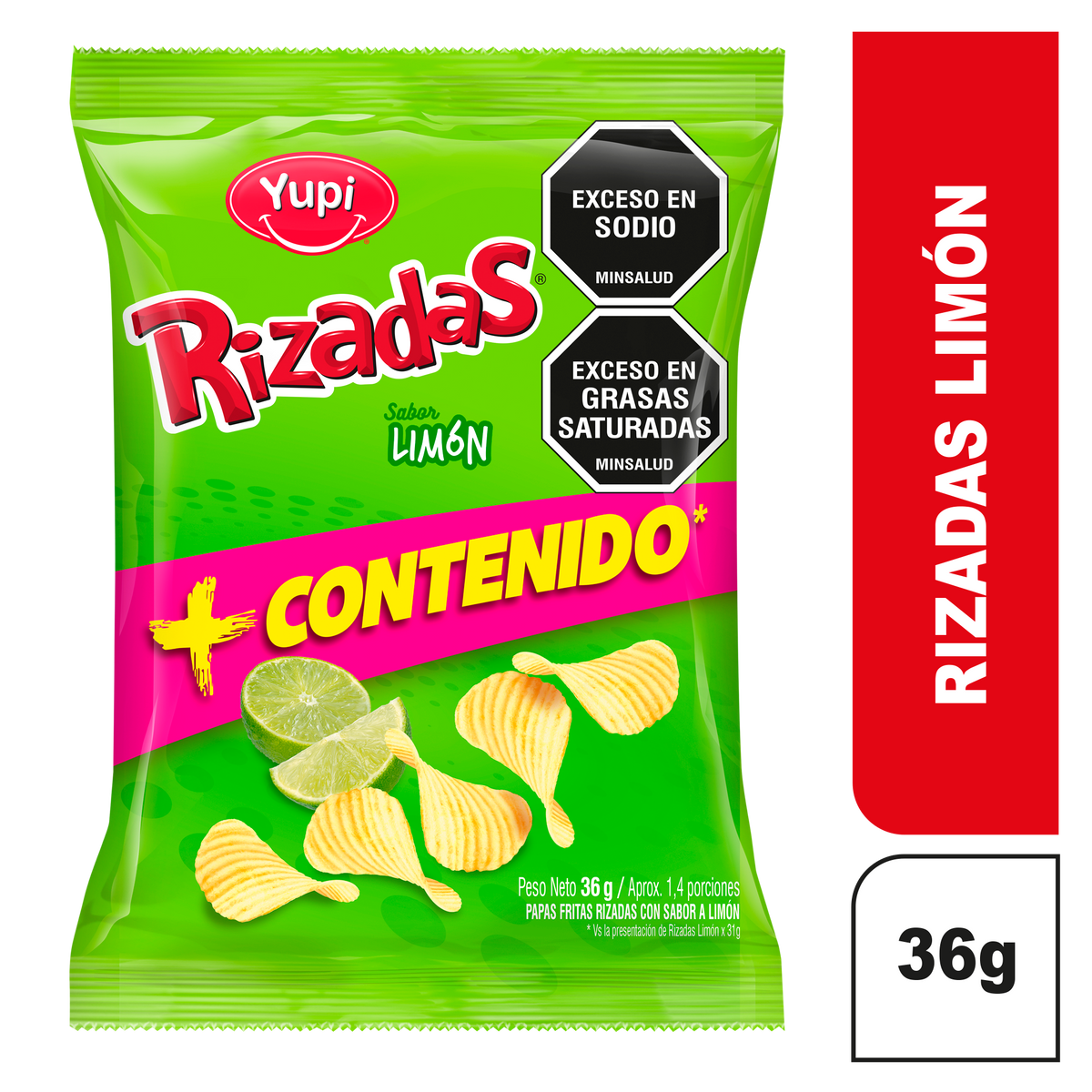 Rizadas Limon Extracontenido 8 Und x 36g