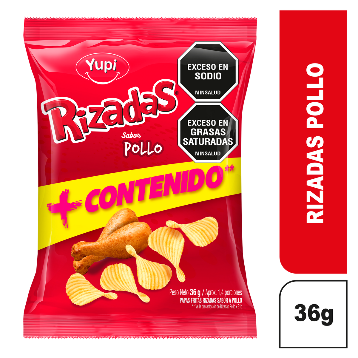 Rizadas Pollo Extracontenido 8 und x 36g