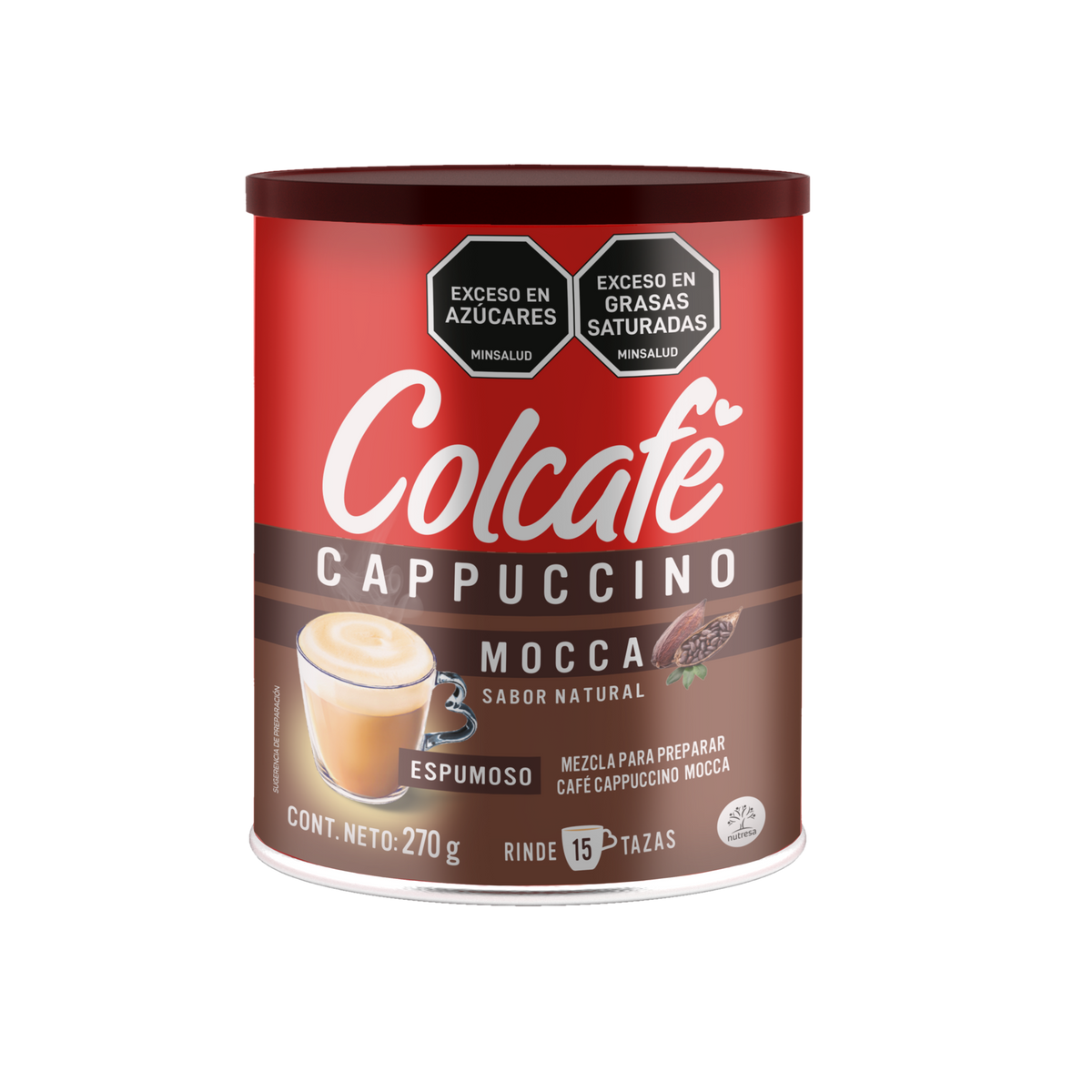 Colcafe Cappuccino Mocca Natural 12 Latas x 270 g