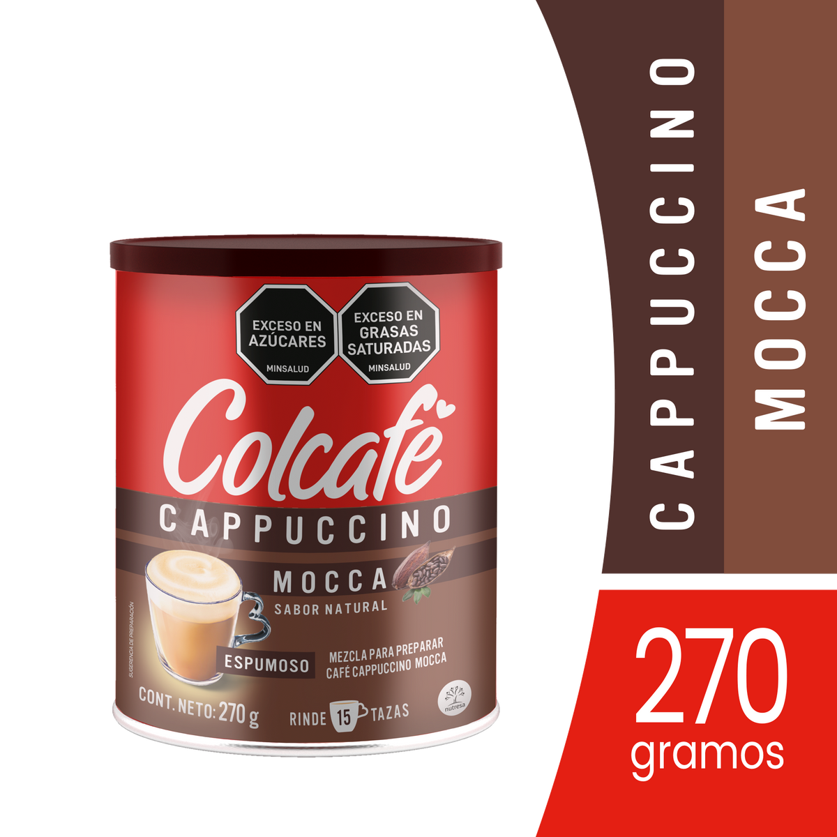 Colcafe Cappuccino Mocca Natural 12 Latas x 270 g