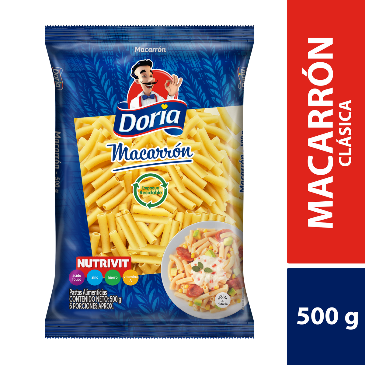 Doria Macarrón Clásico x 500 g