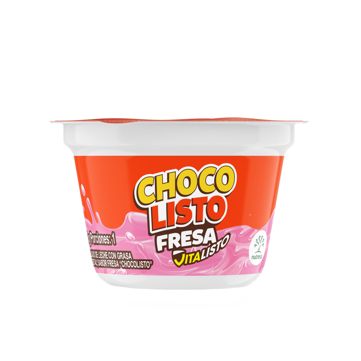 Chocolisto Vaso Fresa x 50 g x 60 un