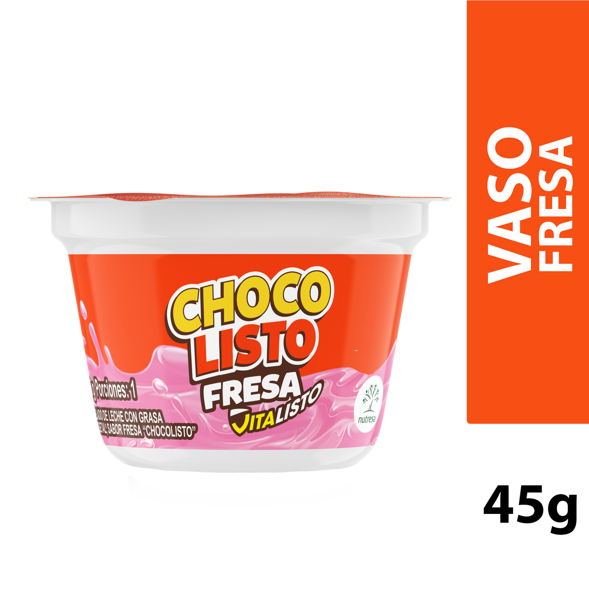 Chocolisto Vaso Fresa x 50 g x 60 un