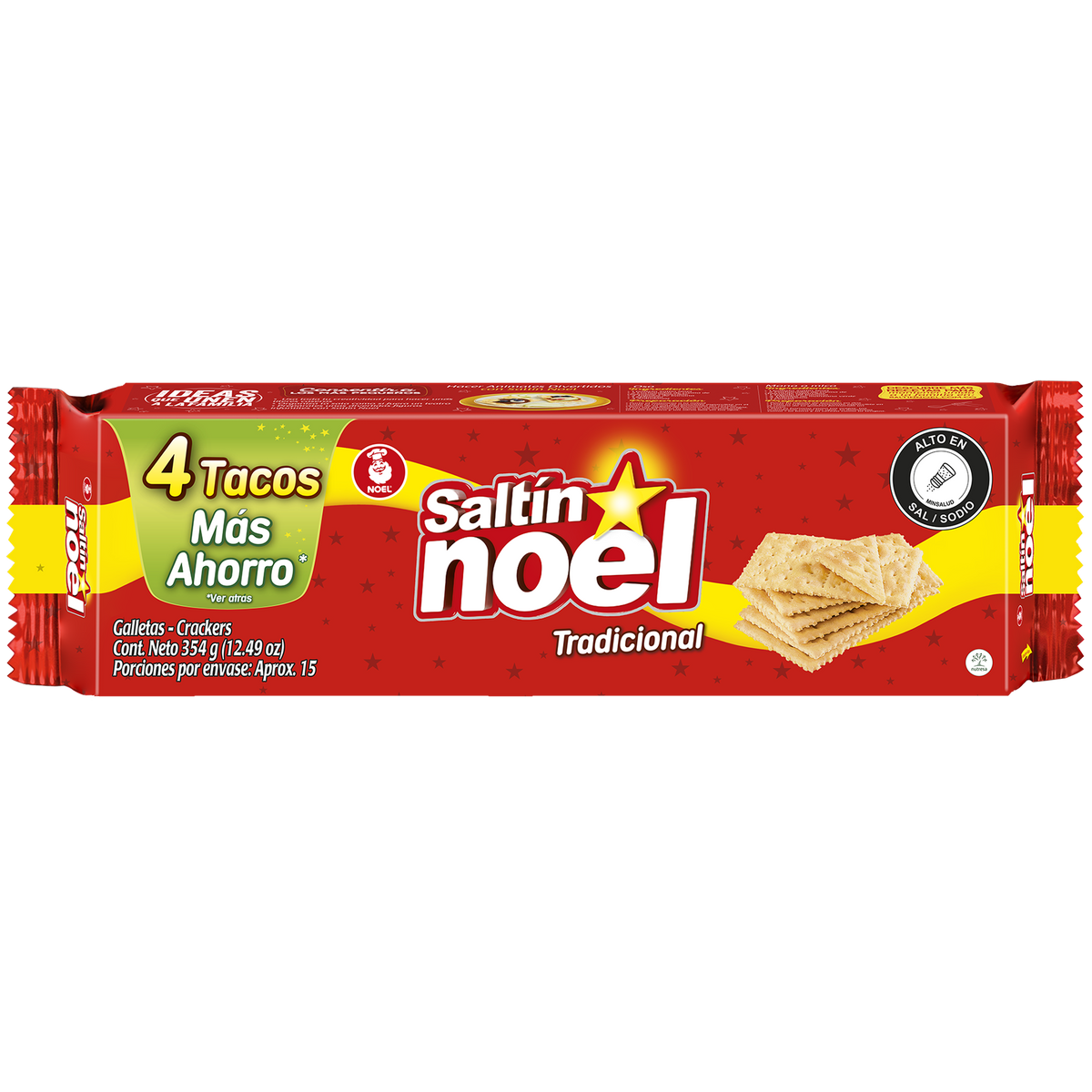 Saltin Noel Galleta Rojo Taco x 4 Precio Especial 354 g