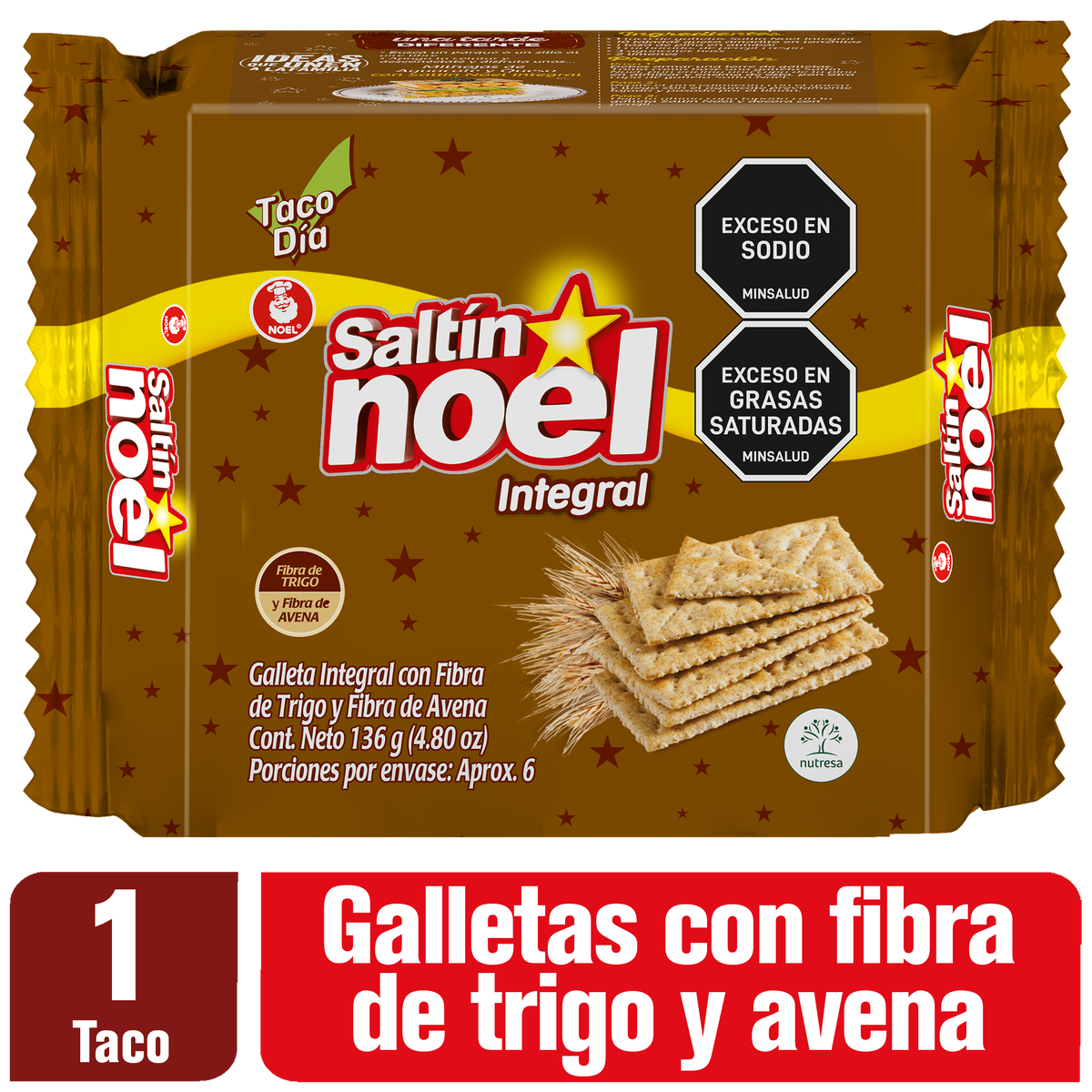 Saltin Noel Galleta Integral Taco x 1