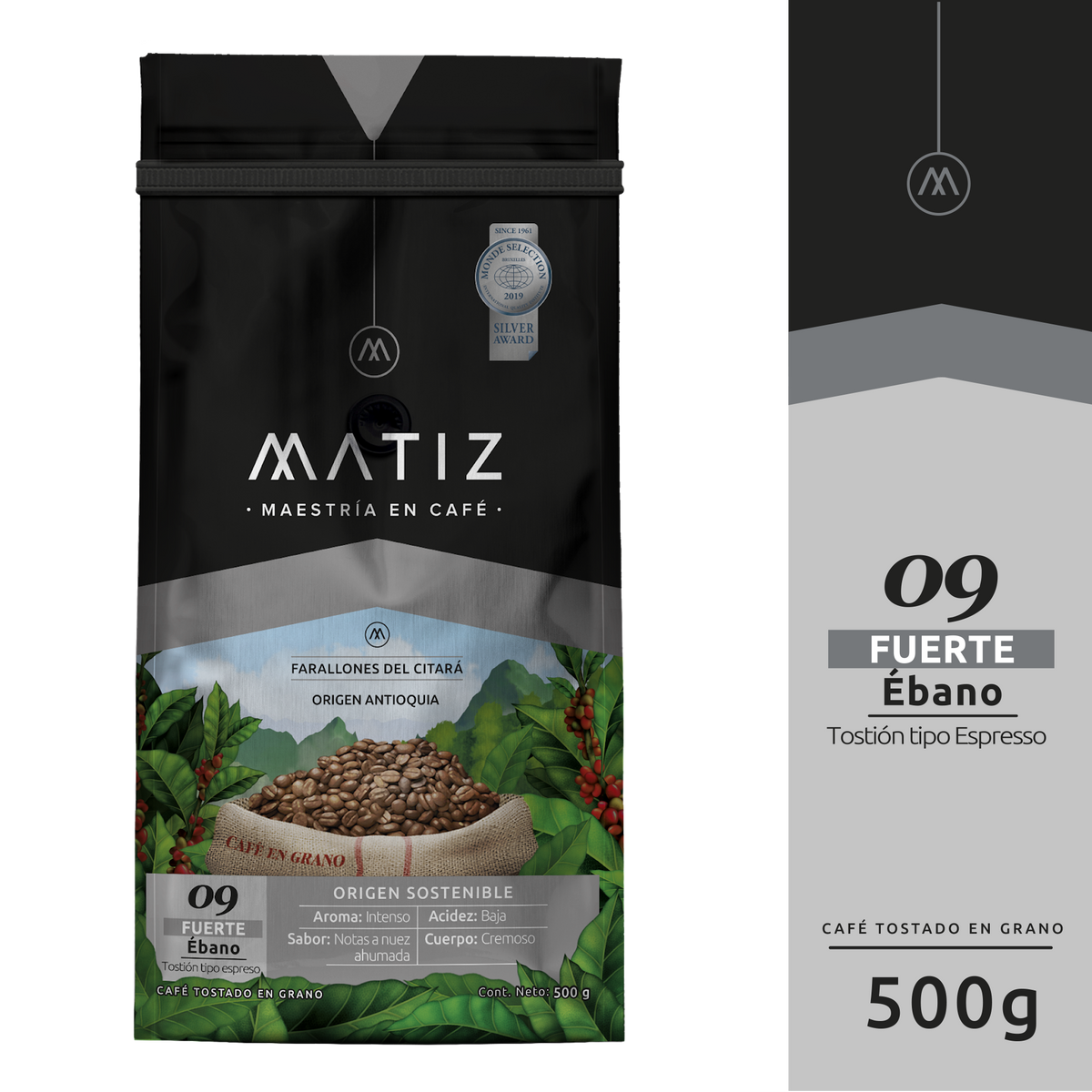 Matiz Cafe Ebano gano 8 un x 500 g