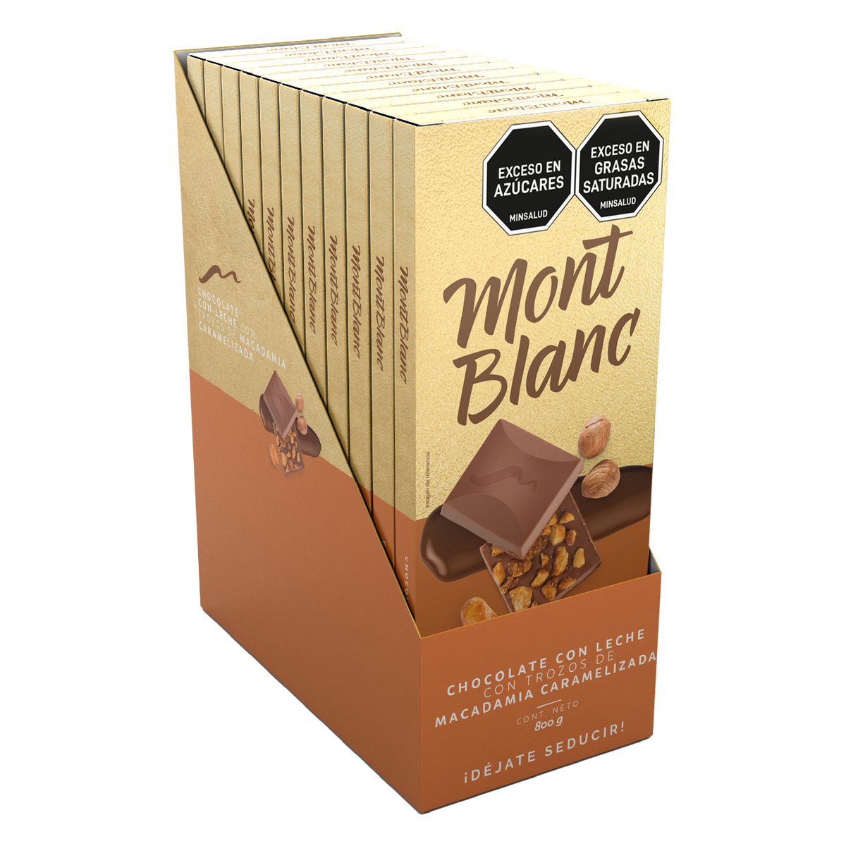 Montblanc Golosina Macadamia Leche Plegadiza x 80g