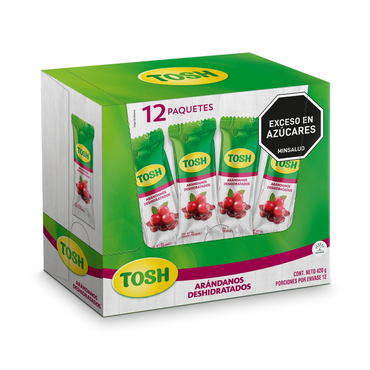 Tosh Pasabocas Arandanos x Plegadiza x 12 Un x 35 g Novaventa