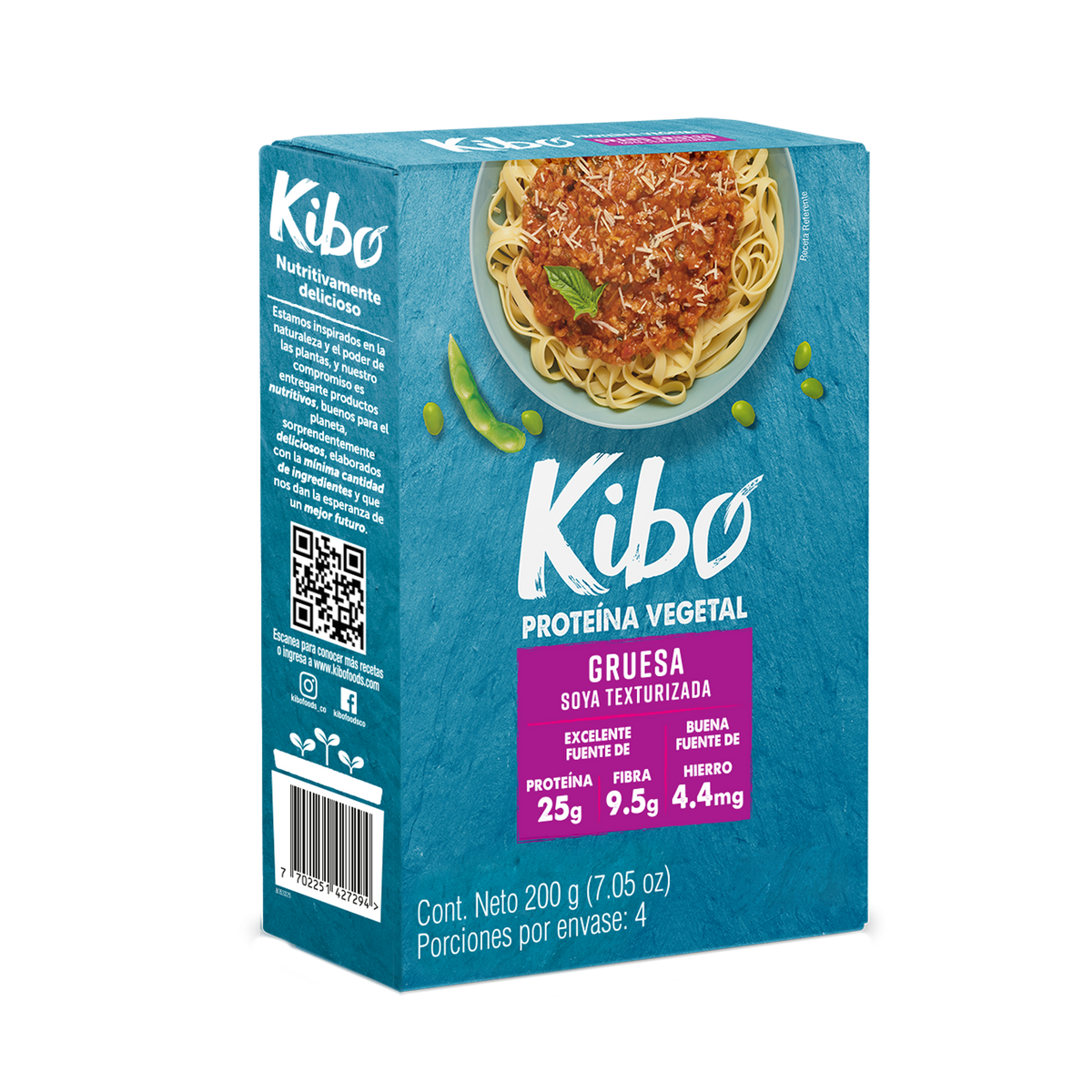 Kibo Proteina Vegetal Gruesa Plegadiza 200 g