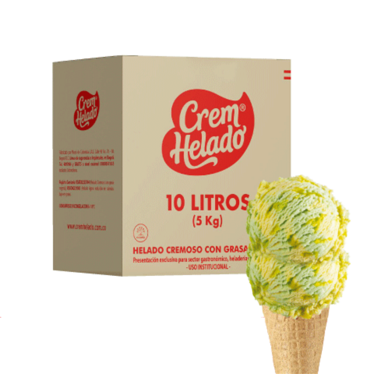Crem Helado Tradicional Tarro Verano Tropical x 10 L