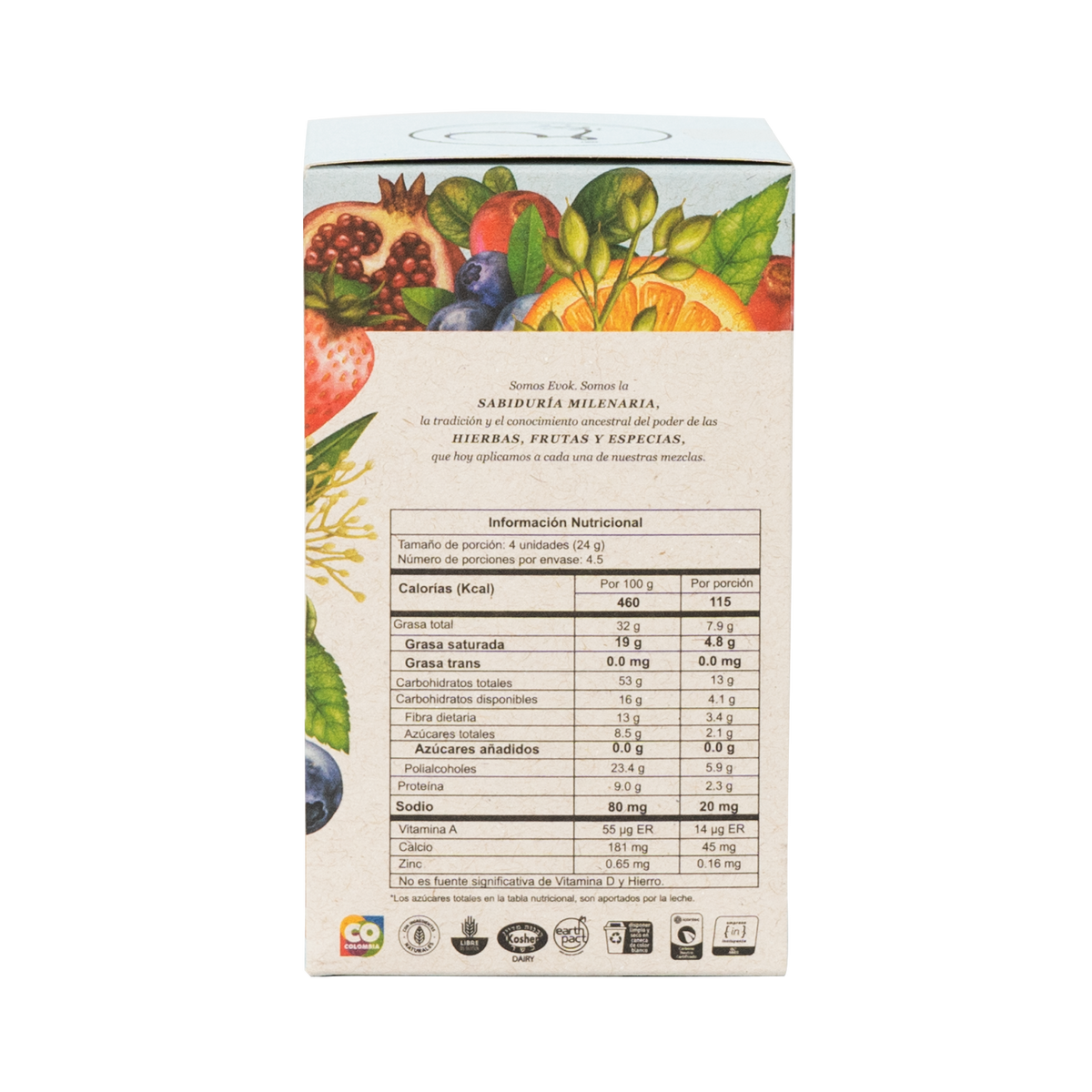 Evok Chocolate 40% Sin Azúcar Mini x18 un x 108 g