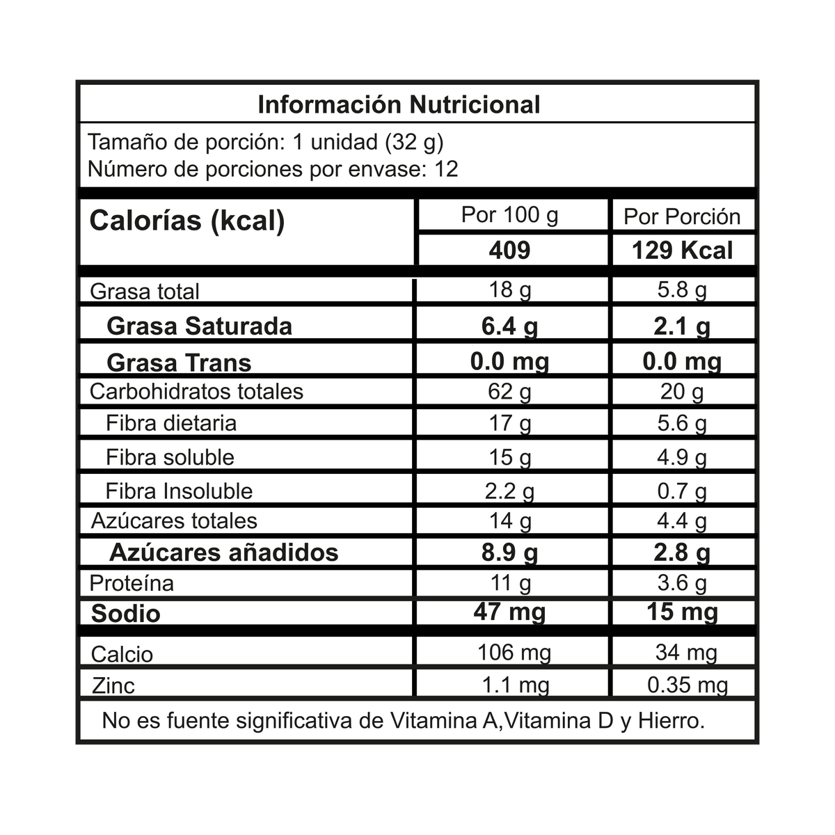 Tosh Barra Chocolate x Plegadiza x 12 Un x 32 g