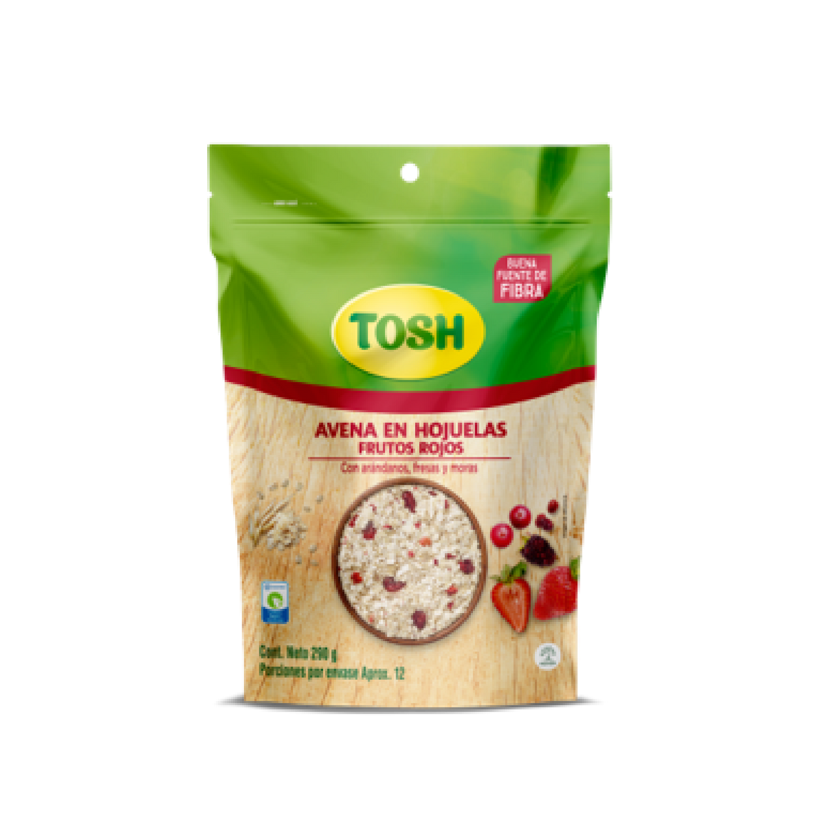 Tosh Avena Frutos Rojos x Doypack x 290 g