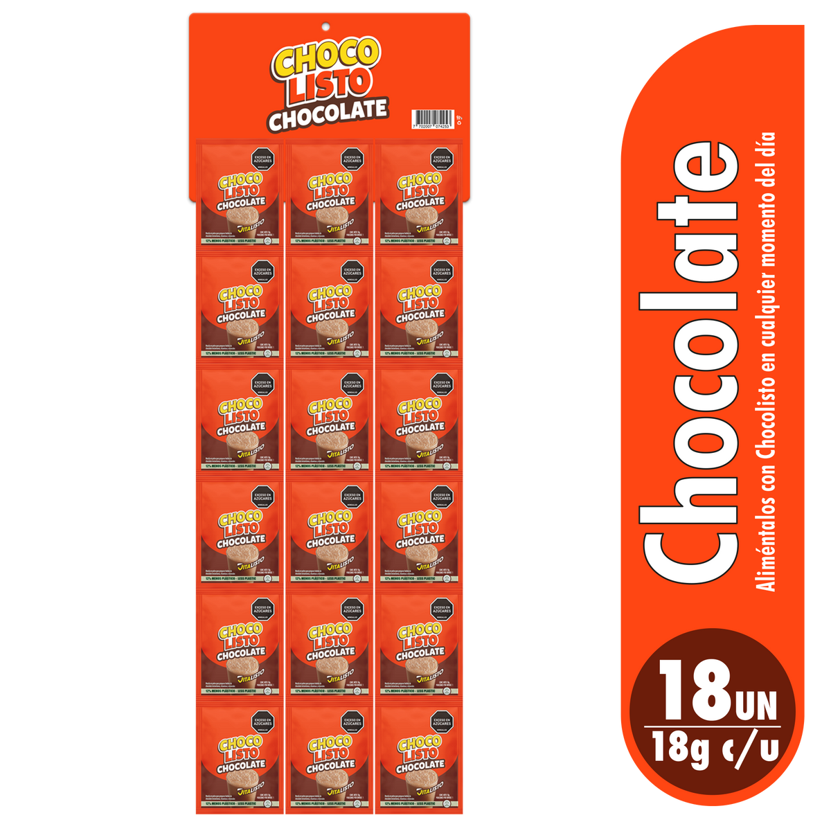 Chocolisto Modificador 18 Sobres x 18 g