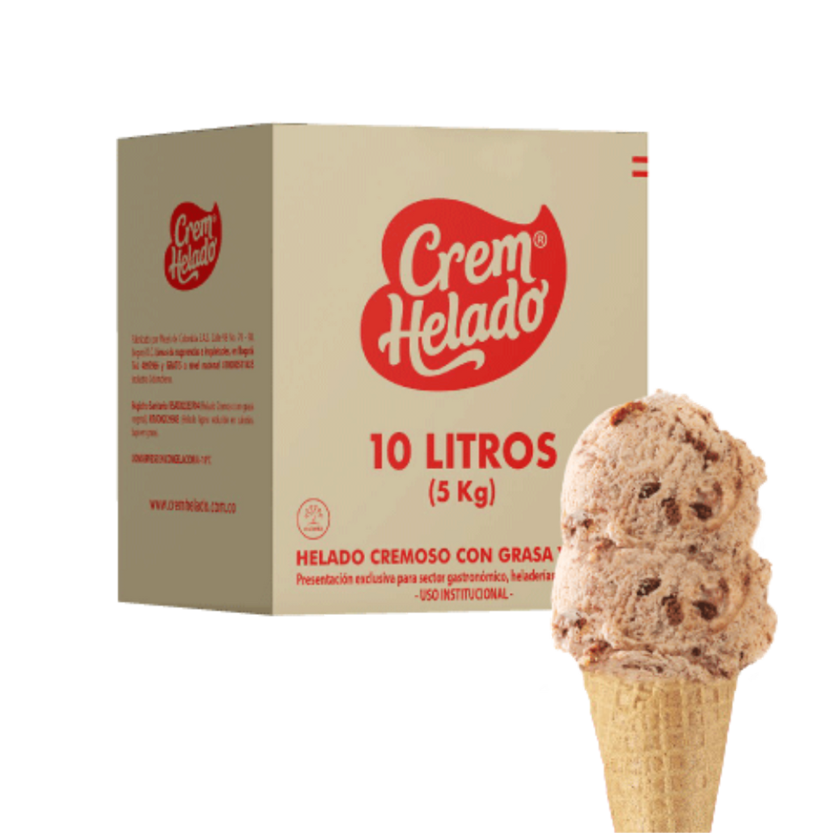 Crem Helado Tradicional Tarro Minichips x 10 L