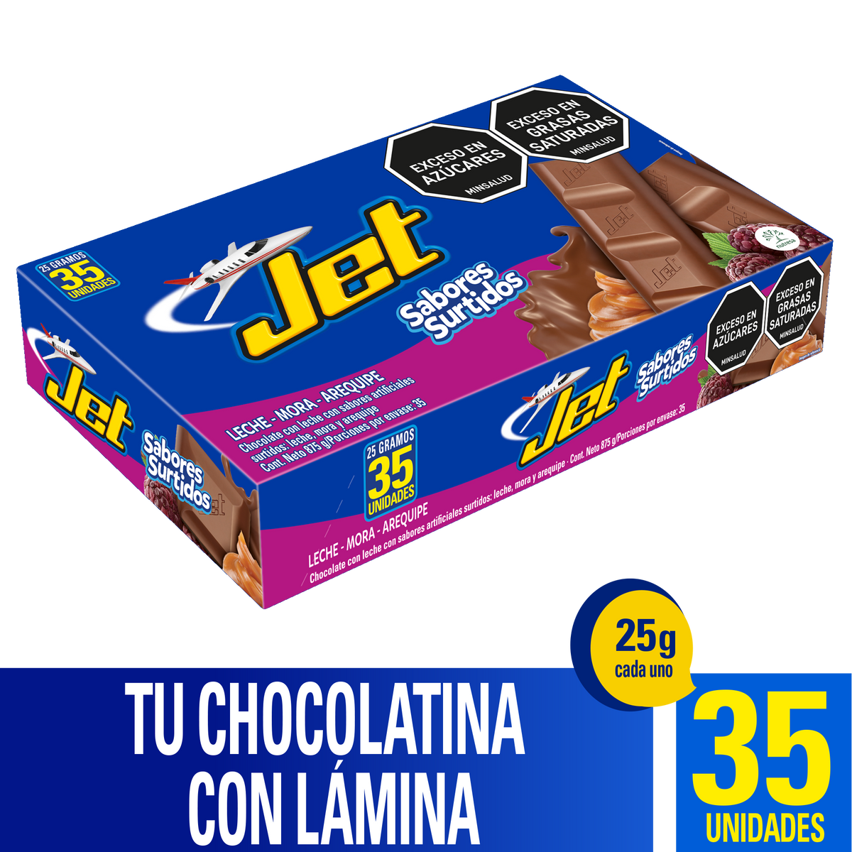 Jet Golosina Sabor Surtido Plegadiza x 25g