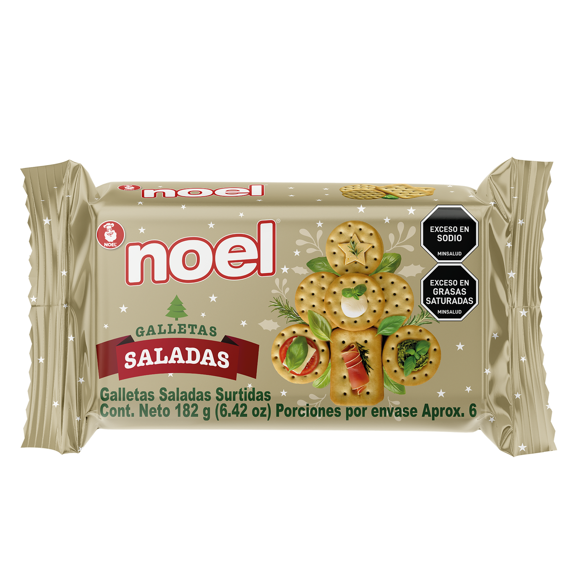 Surtida Galleta Navidad Salada Plegadiza por 182 gramos