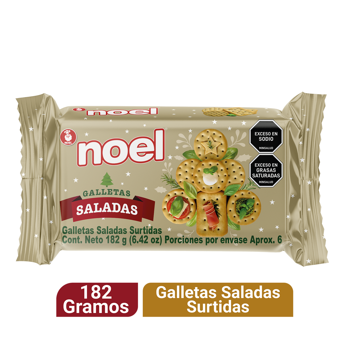 Surtida Galleta Navidad Salada Plegadiza por 182 gramos