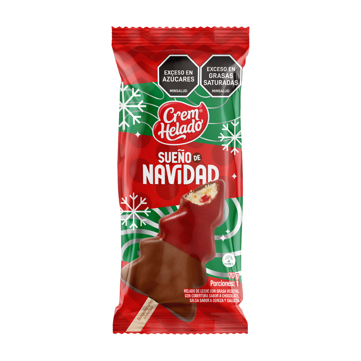 Cremhelado Paleta Sueno De Navidad x 70 g x 12 un