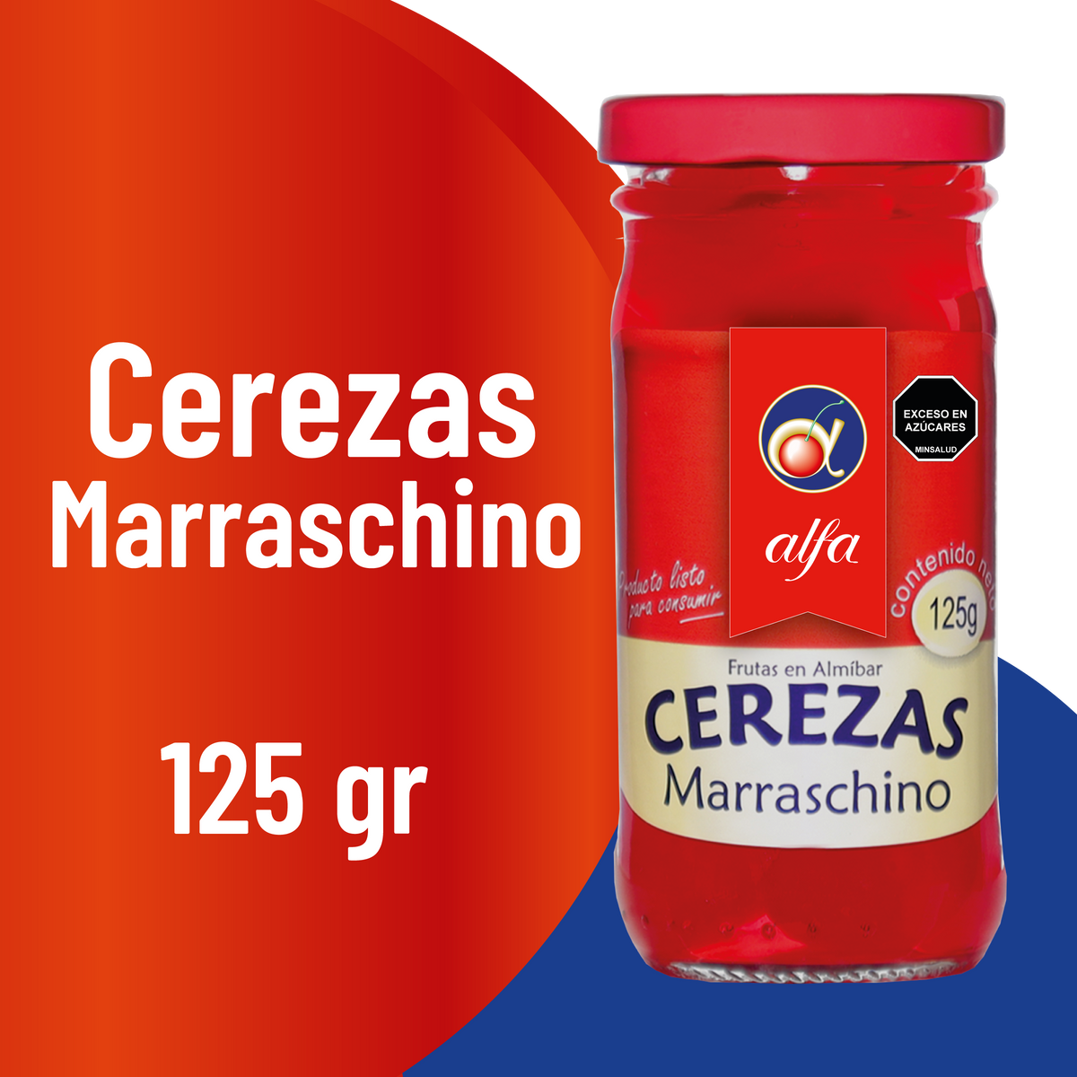 Alfa Cerezas Marrasquino Rojas x125gr