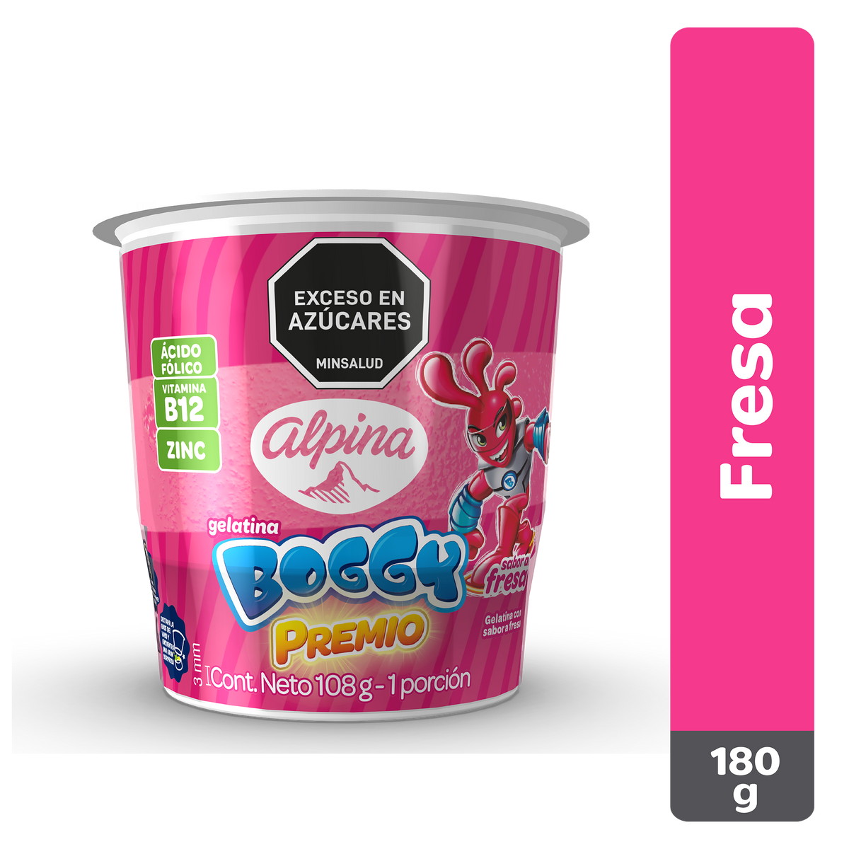 Boggy gelatina premio fresa x 108 gramos