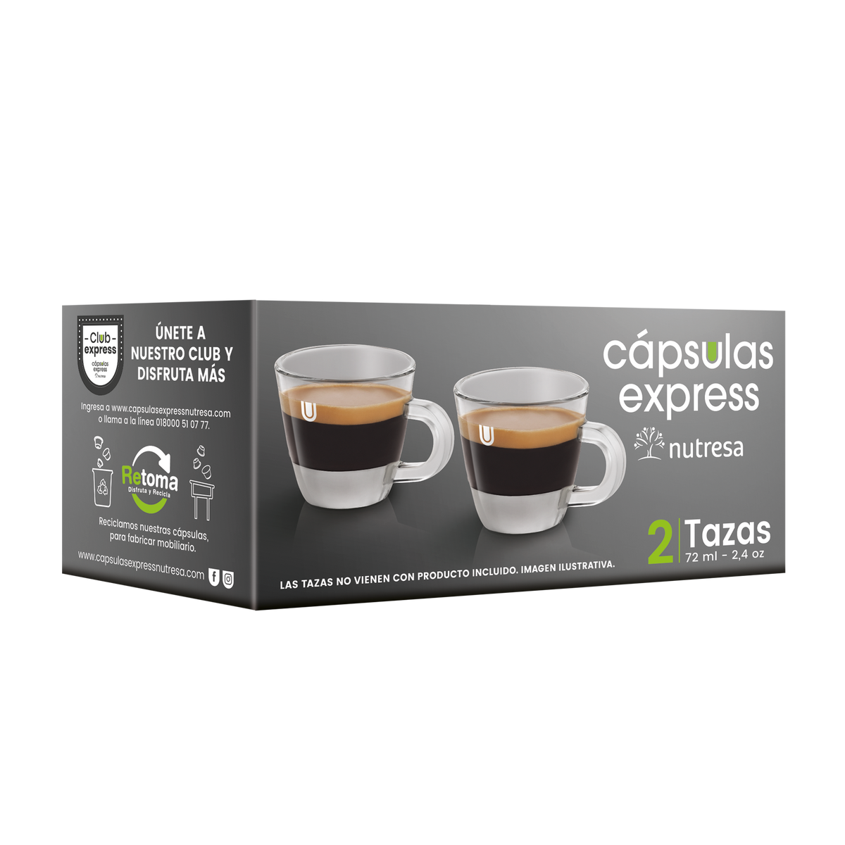 Kit 2 Tazas Espreso Cen 74ml