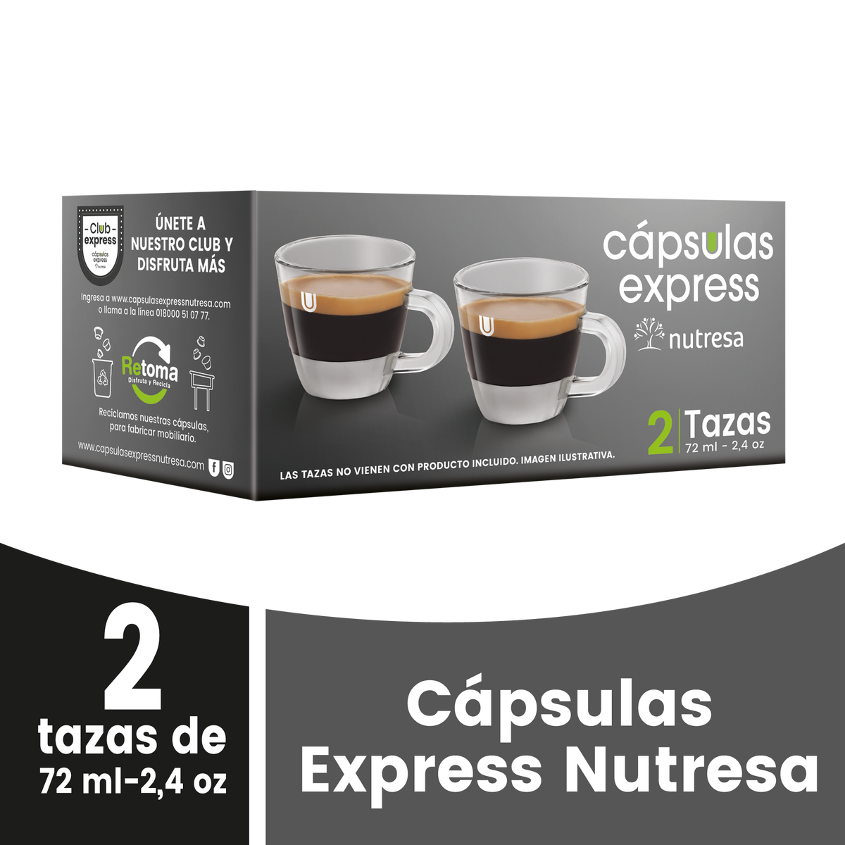 Kit 2 Tazas Espreso Cen 74ml