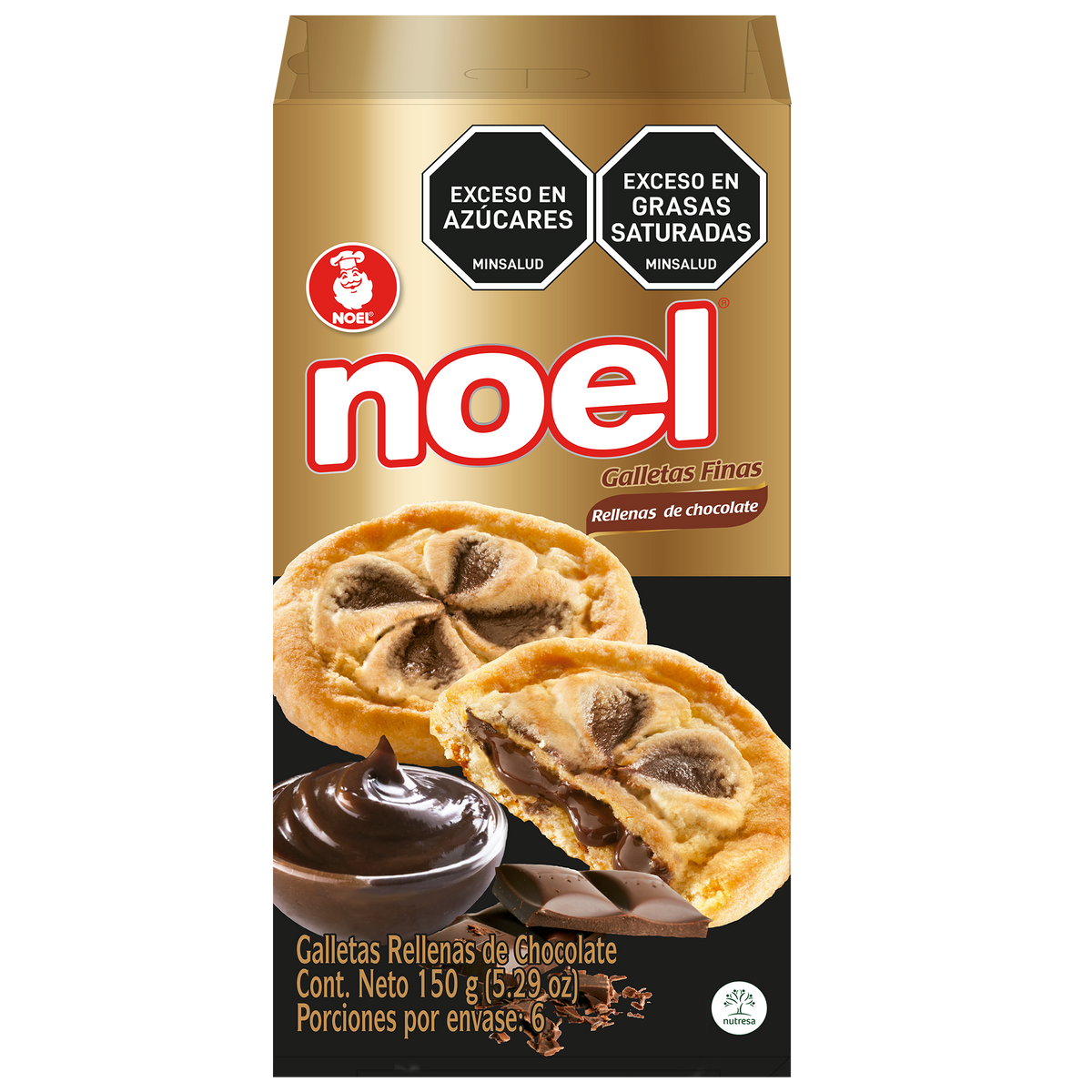 Noel Galleta Rellena Chocolate plegadiza x 150 g