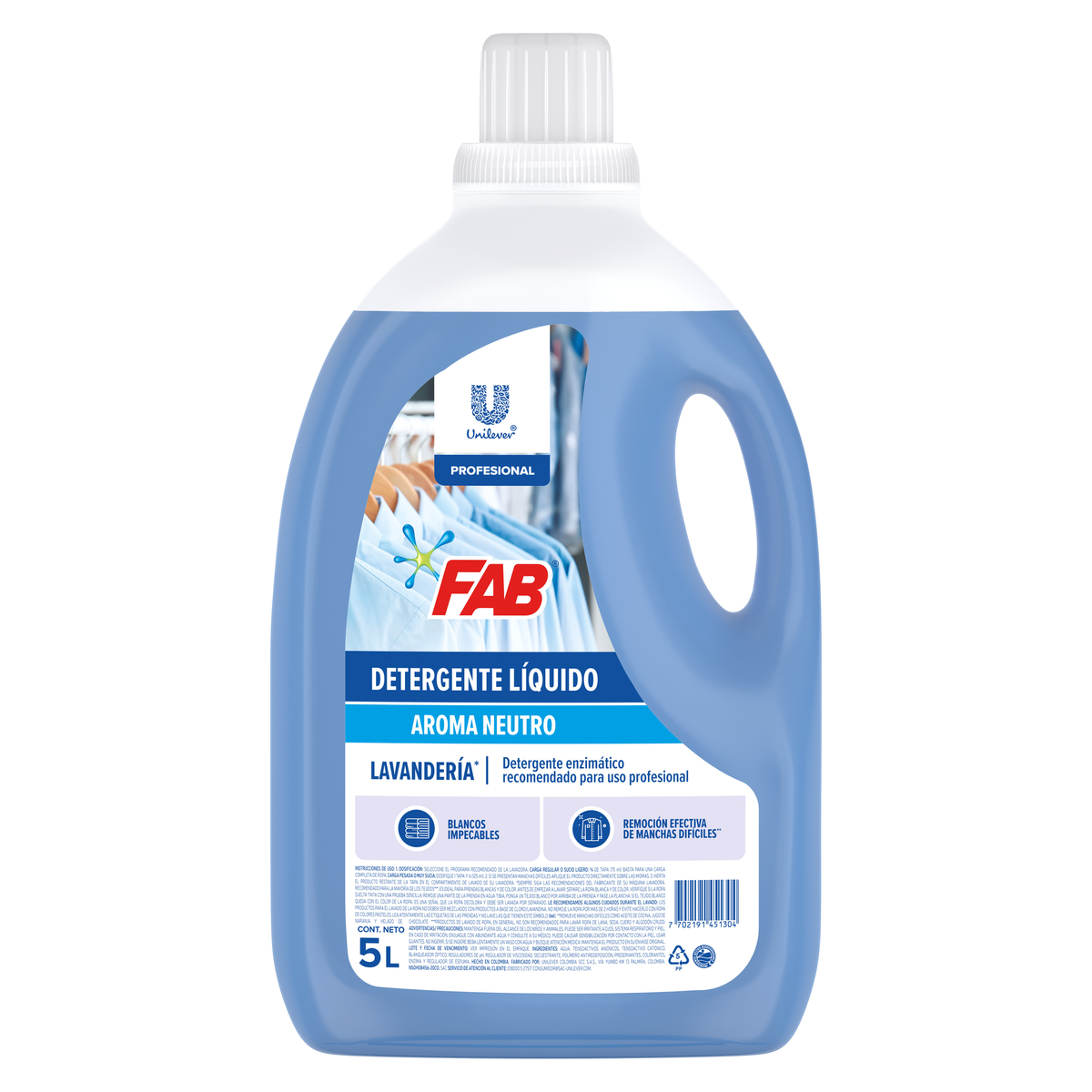 Fab Detergente Líquido Profesional Botella 5Lt