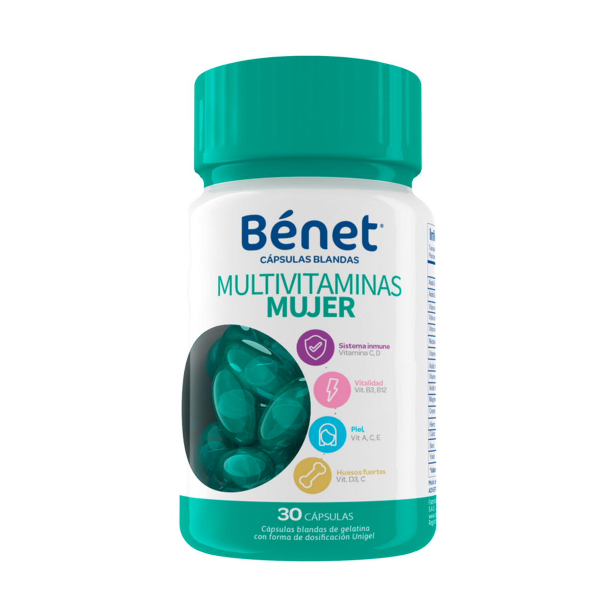 Bénet Cápsulas Unigel Mujer 12 tarros x 30 cápsulas