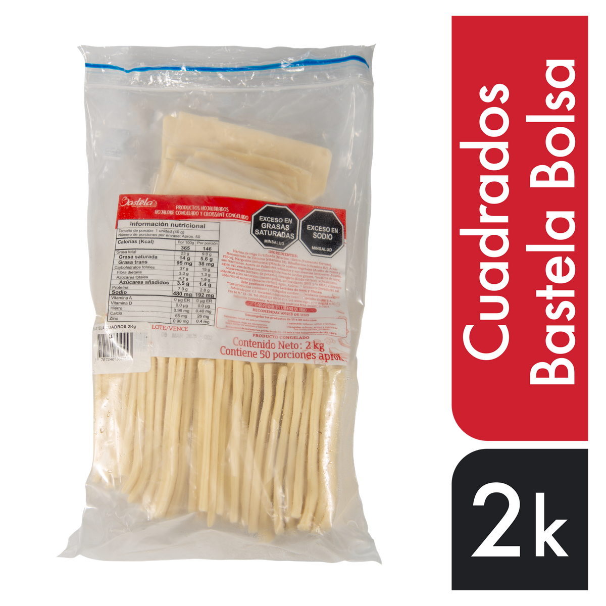Bastela Cuadrados Bolsa x 2 kg