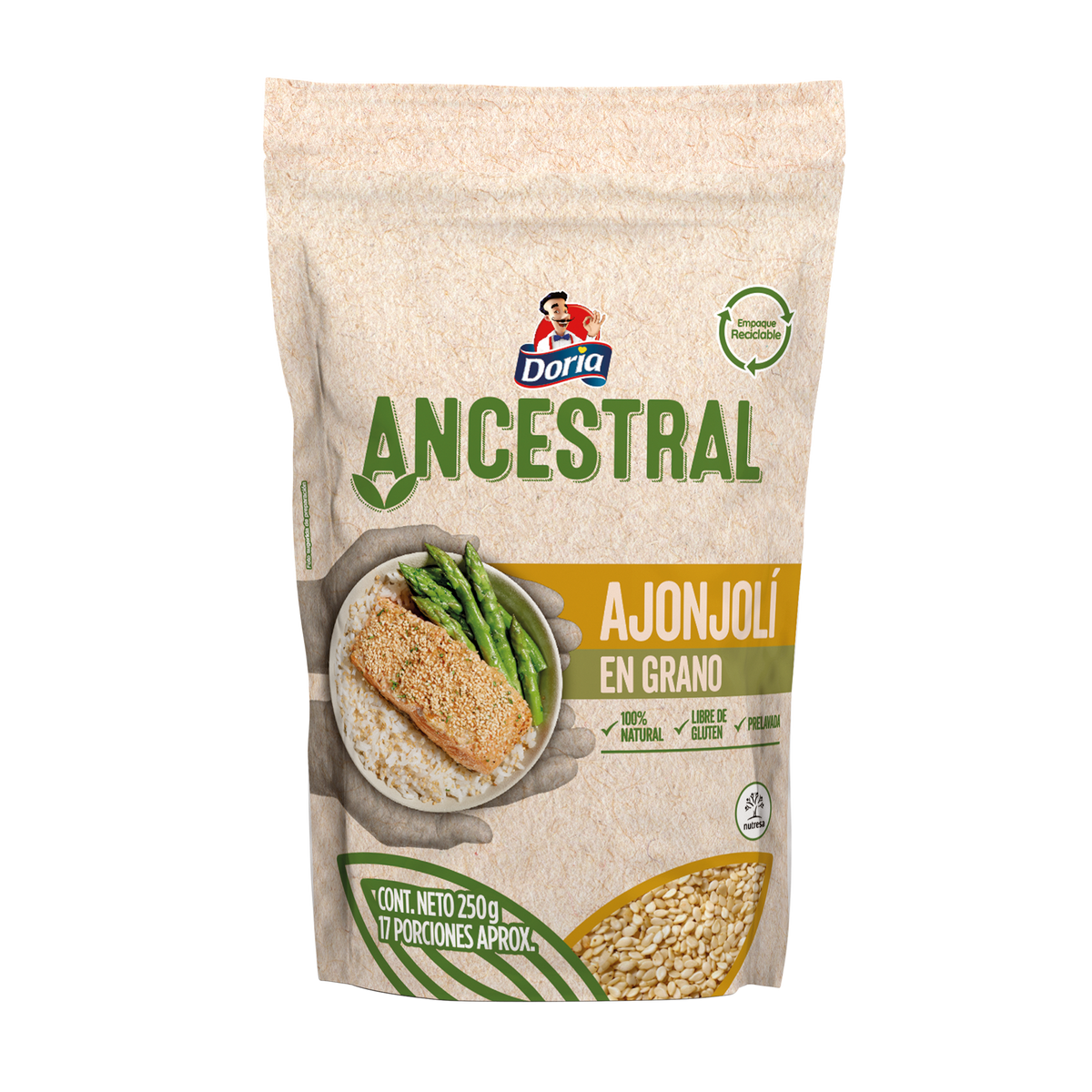 Doria Ancestral Ajonjolí En gano x 250 g