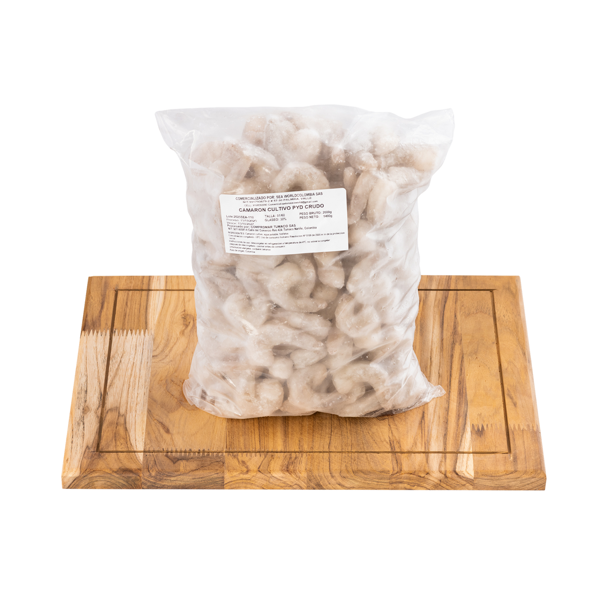 Camarón de Cultivo Crudo Pelado y Desvenado 51-60 x 2 Kg