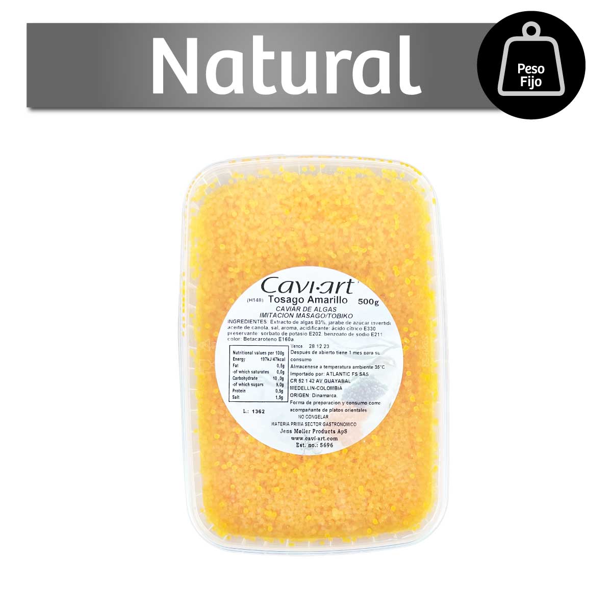 Tosago- Caviar De Algas ( Imitación Masago /Tobiko) Amarillo