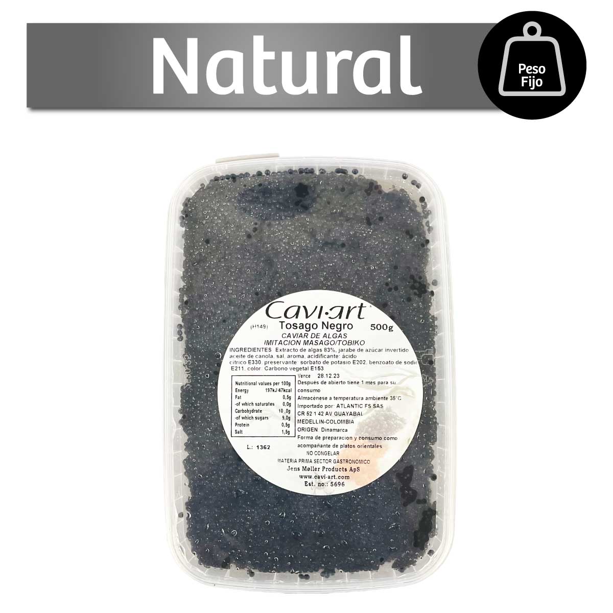 Tosago- Caviar De Algas ( Imitación Masago /Tobiko) Negro