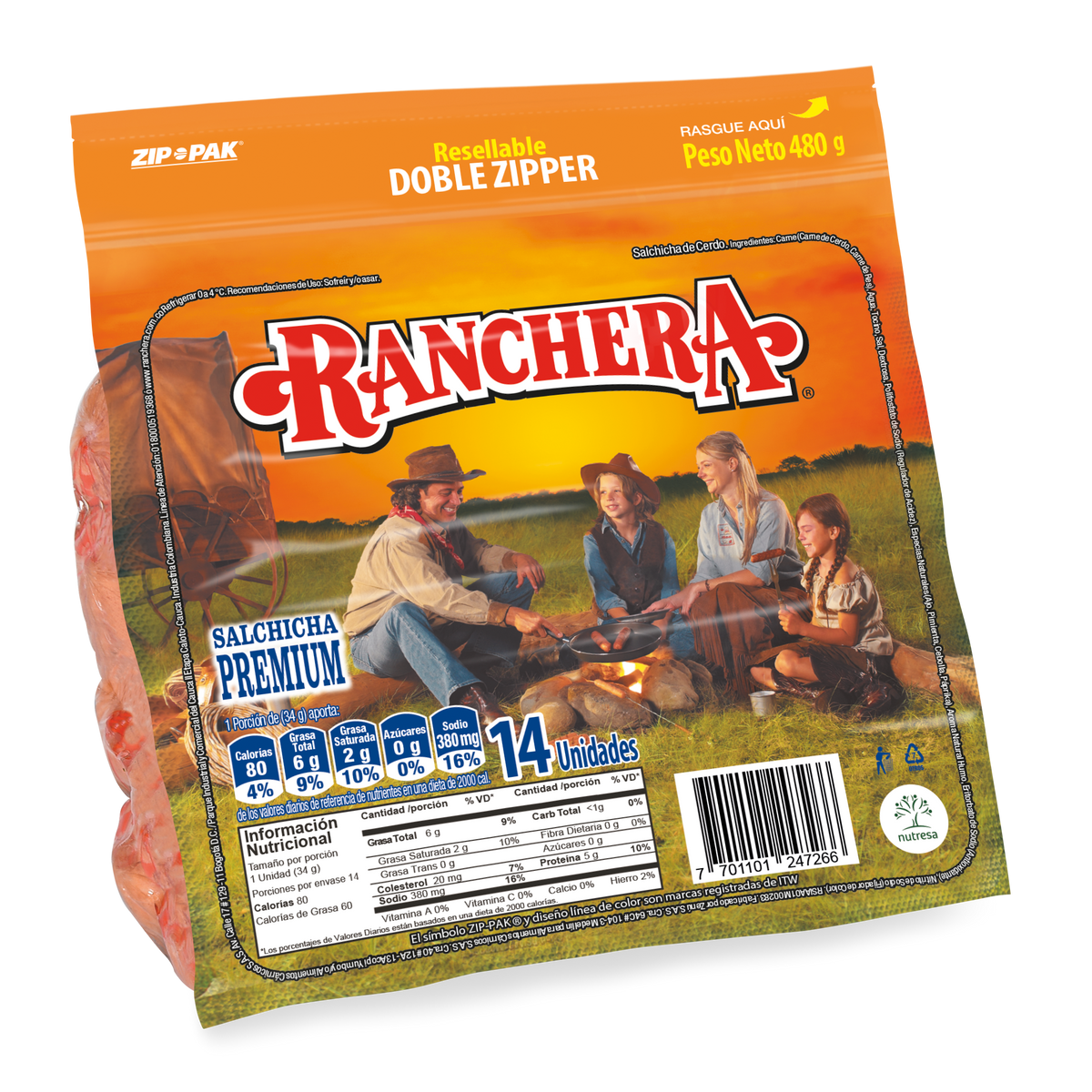 Ranchera Salchicha x 480 g