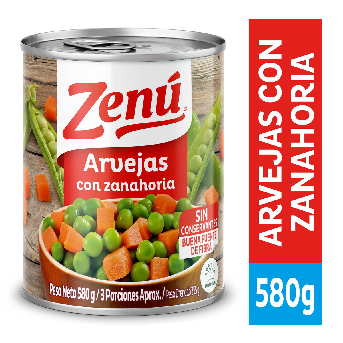 Zenú Arveja Zanahoria x 580g