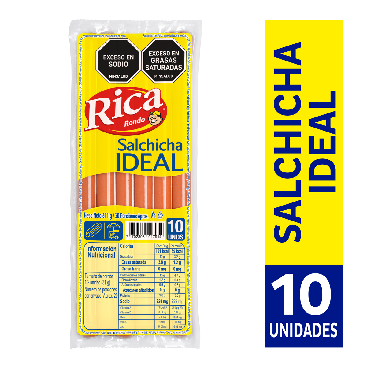 Rica Salchicha Ideal x 1222 g