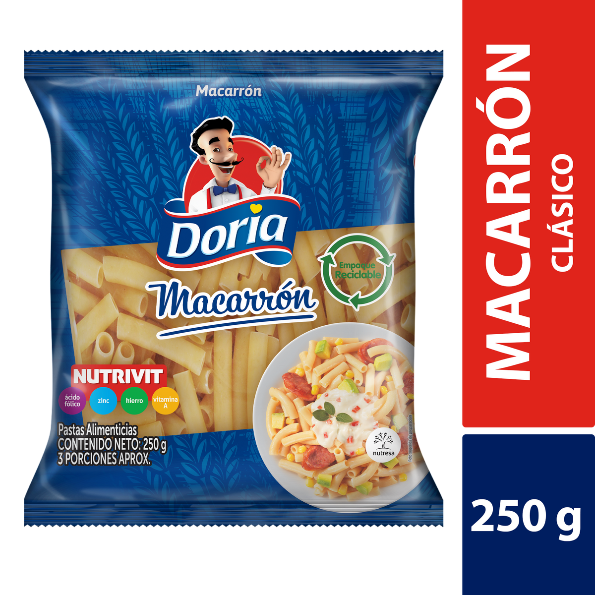 Doria Macarrón Clásico x 250 g