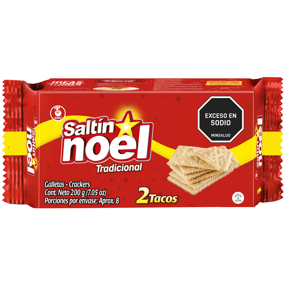 Saltin Noel Galleta Rojo Taco x 2 200 g