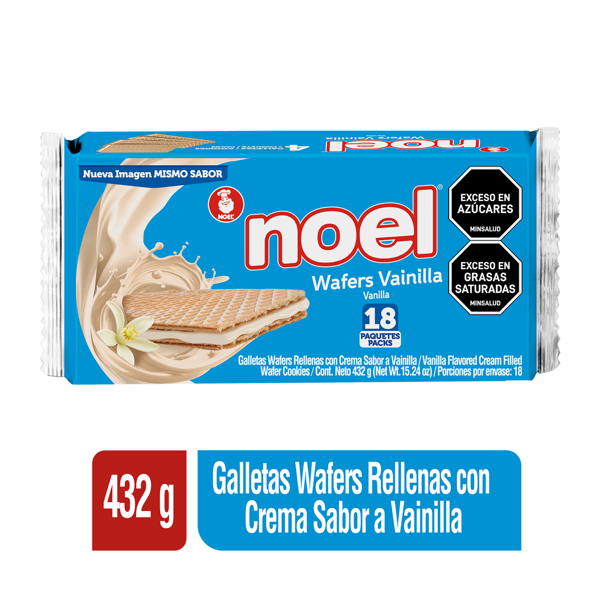 Noel Galleta Wafers Vainilla Bolsa 18 x 4