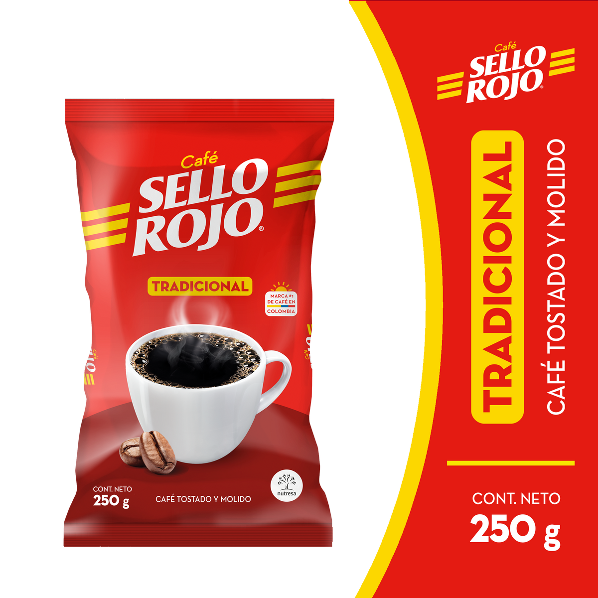 Sello Rojo Cafe Fuerte 250 g 48 pq