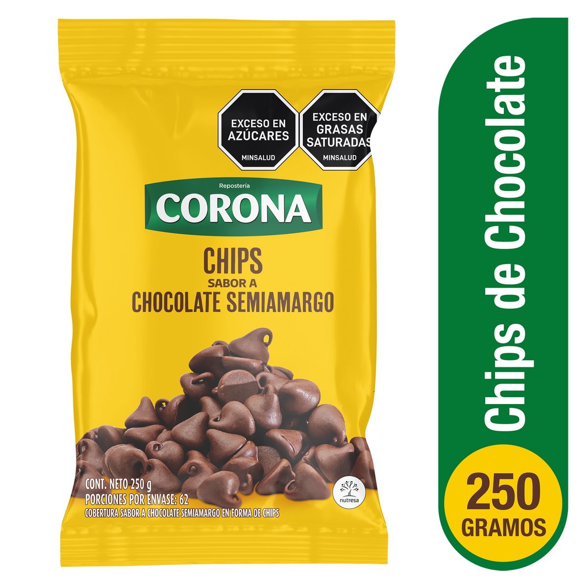 Corona Repostería Chips Chocolate x 250 g
