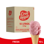 Crem Helado Tradicional Tarro Fresa x 10 L