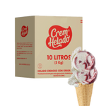 Crem Helado Tradicional Tarro Veteado Mora x 10 L
