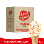 Crem Helado Tradicional Tarro Veteado Caramelo x 10 L