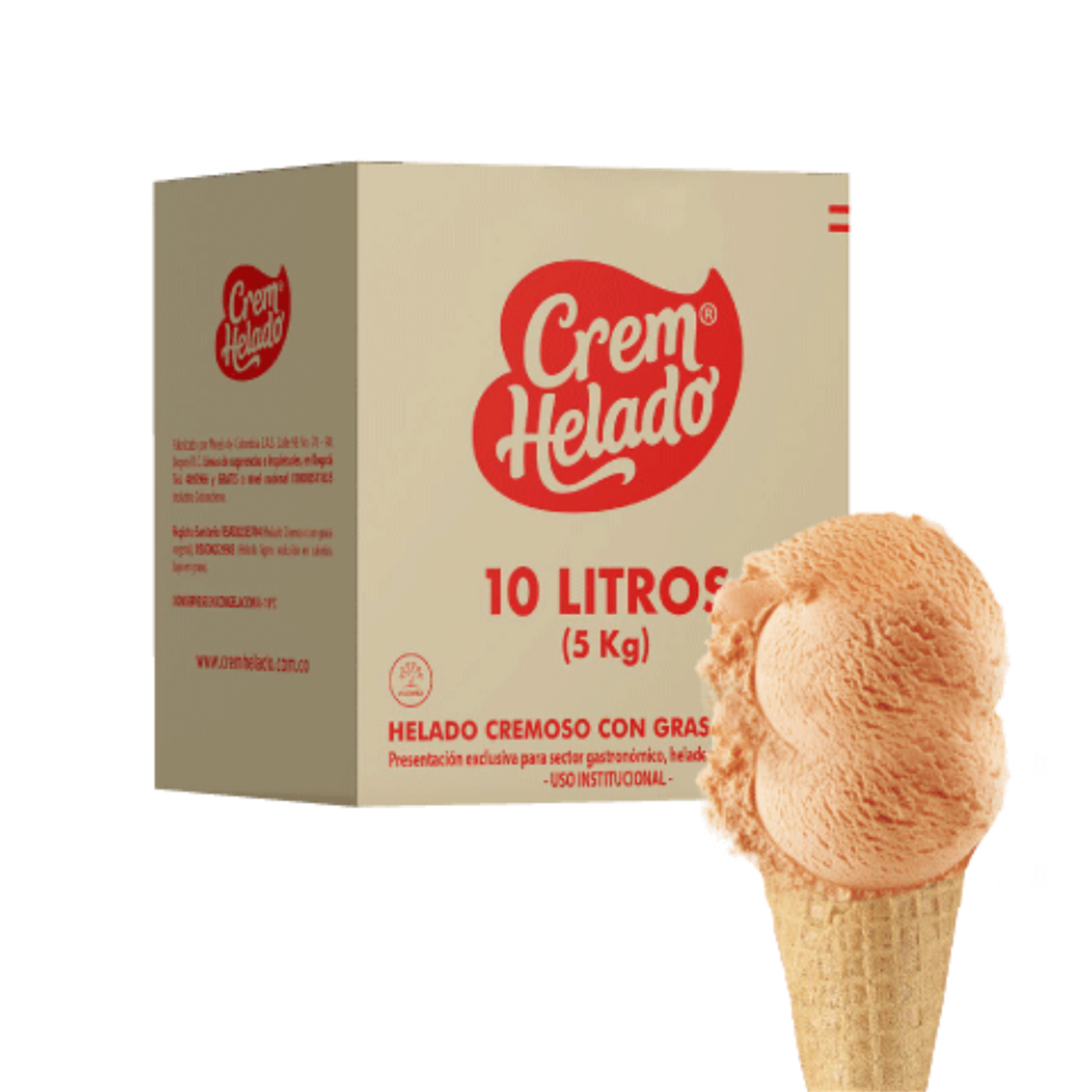 Crem Helado Tradicional Tarro Mandarina x 10 L